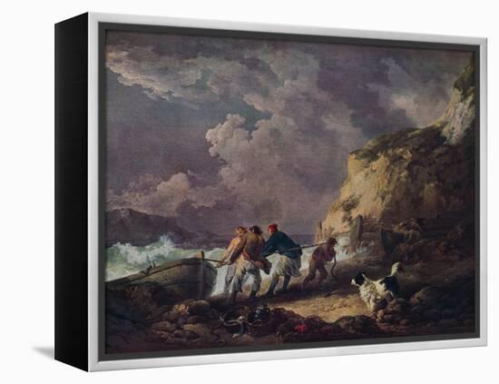 'Seashore: Fishermen Hauling in a Boat', 1791-George Morland-Framed Premier Image Canvas