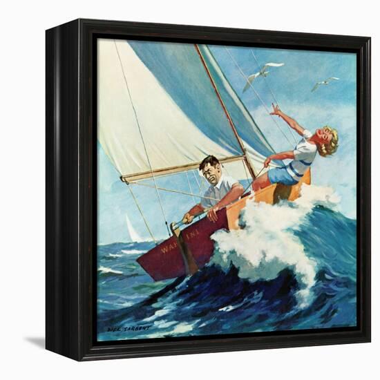 "Seasick Sailor", August 22, 1959-Richard Sargent-Framed Premier Image Canvas