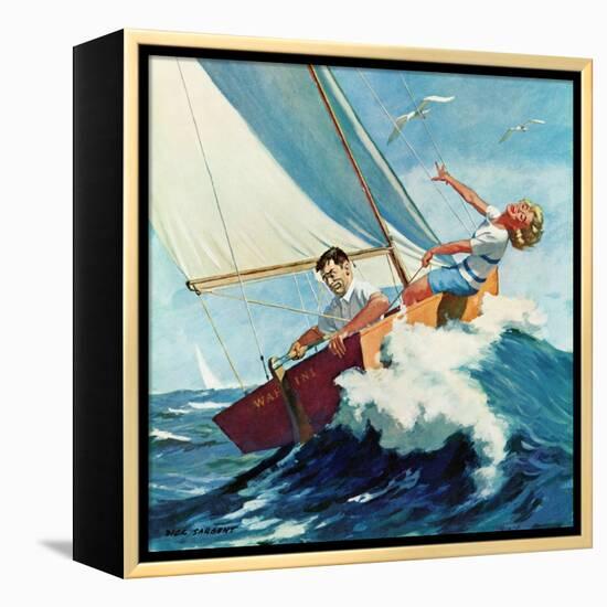 "Seasick Sailor", August 22, 1959-Richard Sargent-Framed Premier Image Canvas