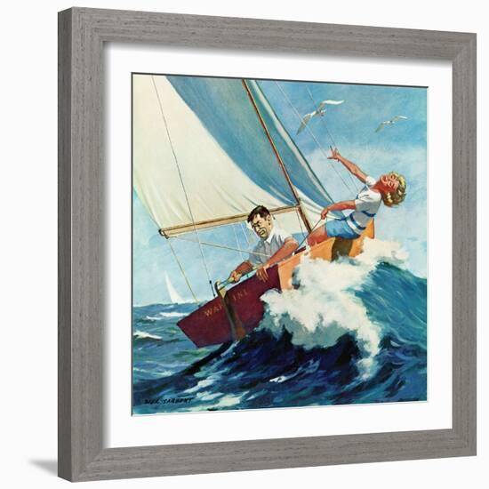 "Seasick Sailor", August 22, 1959-Richard Sargent-Framed Giclee Print