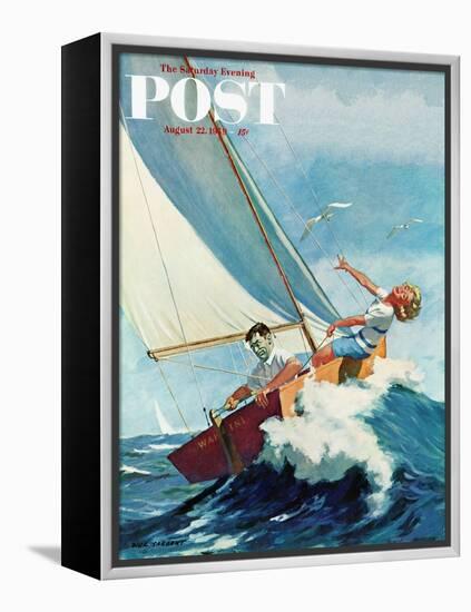 "Seasick Sailor" Saturday Evening Post Cover, August 22, 1959-Richard Sargent-Framed Premier Image Canvas