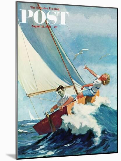 "Seasick Sailor" Saturday Evening Post Cover, August 22, 1959-Richard Sargent-Mounted Giclee Print