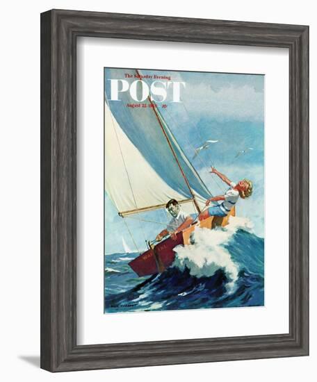 "Seasick Sailor" Saturday Evening Post Cover, August 22, 1959-Richard Sargent-Framed Giclee Print