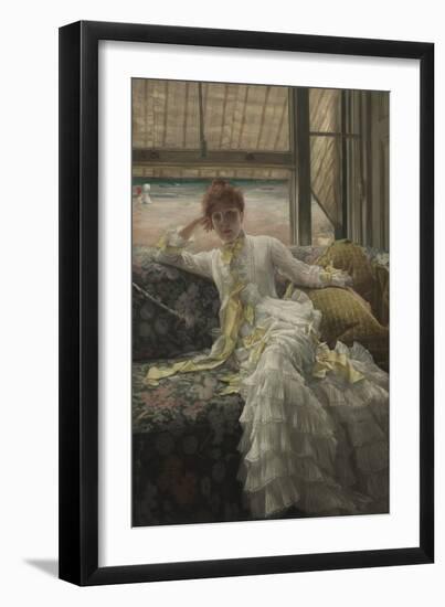 Seaside 1869-1876, by James Tissot, 1836-1902, French academic painting,-James Tissot-Framed Art Print