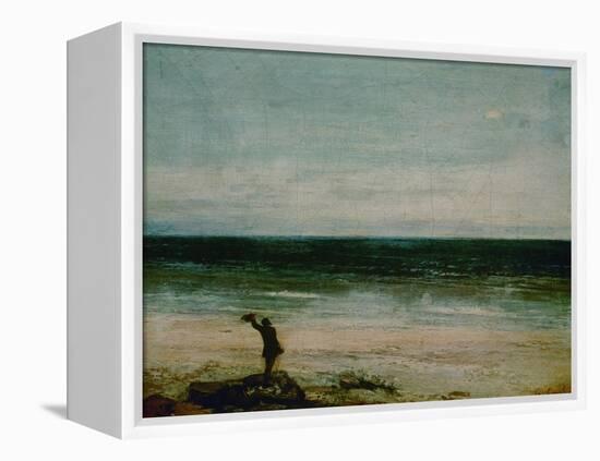 Seaside at Palavas, 1854-Gustave Courbet-Framed Premier Image Canvas