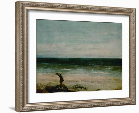 Seaside at Palavas, 1854-Gustave Courbet-Framed Giclee Print