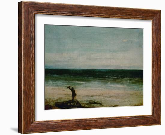 Seaside at Palavas, 1854-Gustave Courbet-Framed Giclee Print