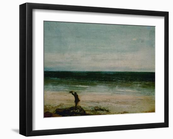 Seaside at Palavas, 1854-Gustave Courbet-Framed Giclee Print