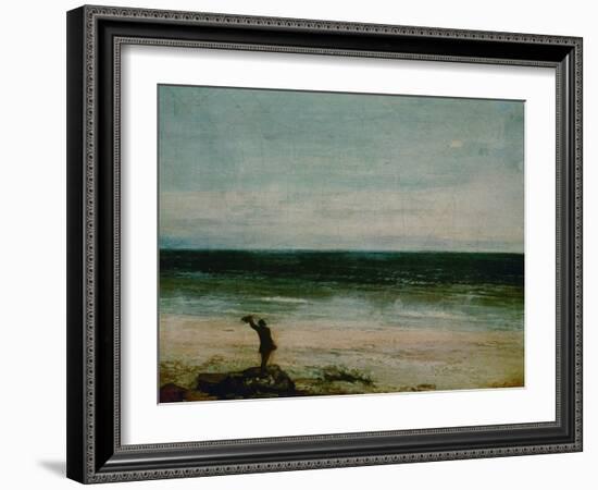 Seaside at Palavas, 1854-Gustave Courbet-Framed Giclee Print