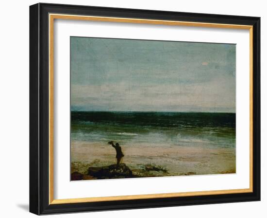 Seaside at Palavas, 1854-Gustave Courbet-Framed Giclee Print