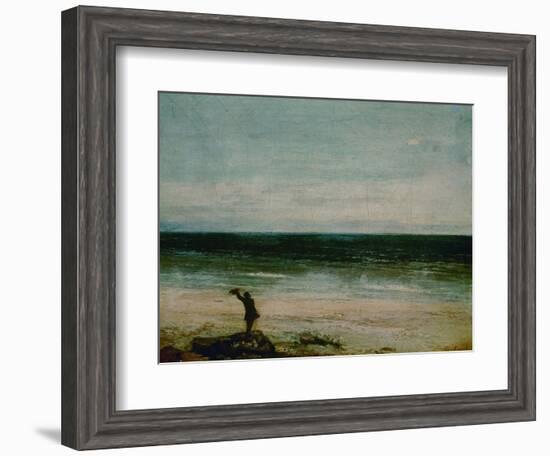 Seaside at Palavas, 1854-Gustave Courbet-Framed Giclee Print