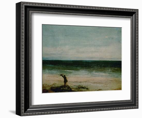 Seaside at Palavas, 1854-Gustave Courbet-Framed Giclee Print