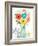 Seaside Bouquet III Mason Jar-Michael Mullan-Framed Art Print