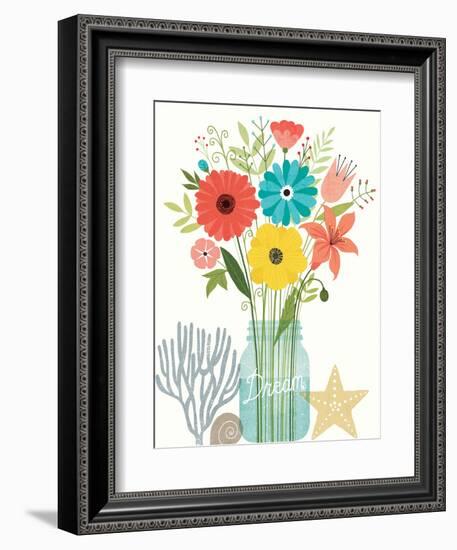 Seaside Bouquet III Mason Jar-Michael Mullan-Framed Premium Giclee Print