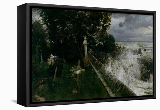 Seaside Cemetery, 1897 (Oil on Canvas)-Adolph Hiremy-Hirschl-Framed Premier Image Canvas
