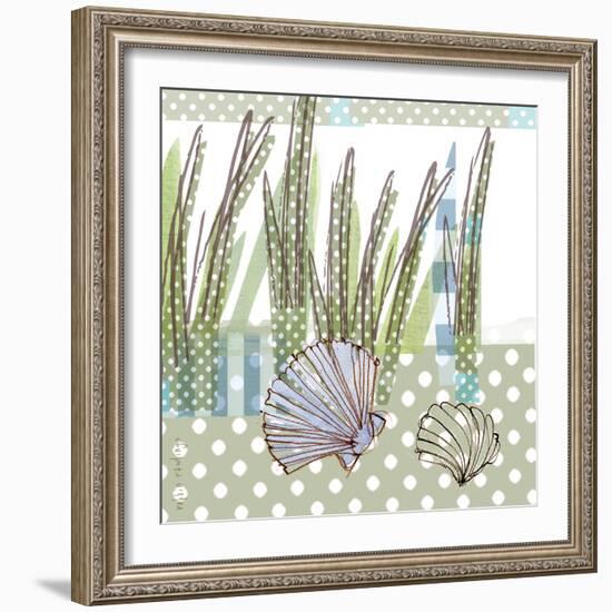 Seaside Dot - Scallop-Robbin Rawlings-Framed Art Print