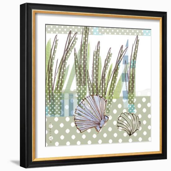 Seaside Dot - Scallop-Robbin Rawlings-Framed Art Print