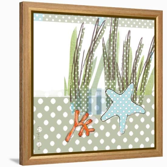 Seaside Dot - Shell-Robbin Rawlings-Framed Stretched Canvas