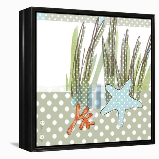 Seaside Dot - Shell-Robbin Rawlings-Framed Stretched Canvas