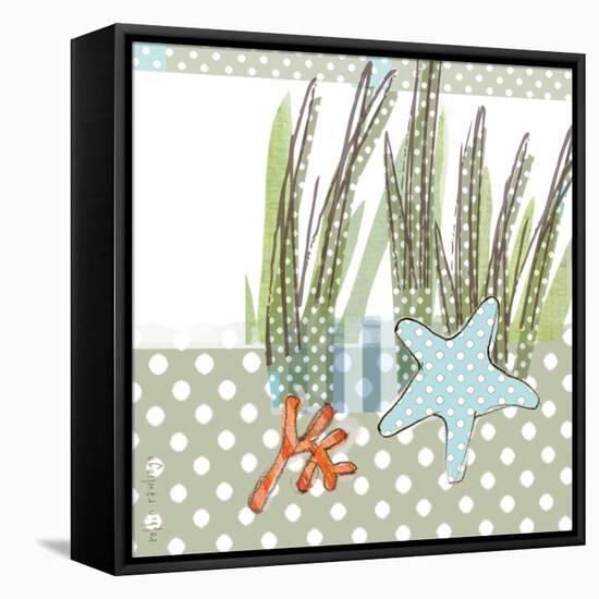 Seaside Dot - Shell-Robbin Rawlings-Framed Stretched Canvas