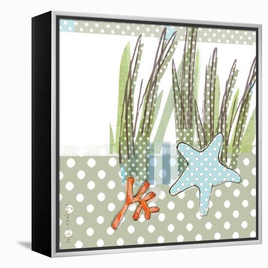 Seaside Dot - Shell-Robbin Rawlings-Framed Stretched Canvas