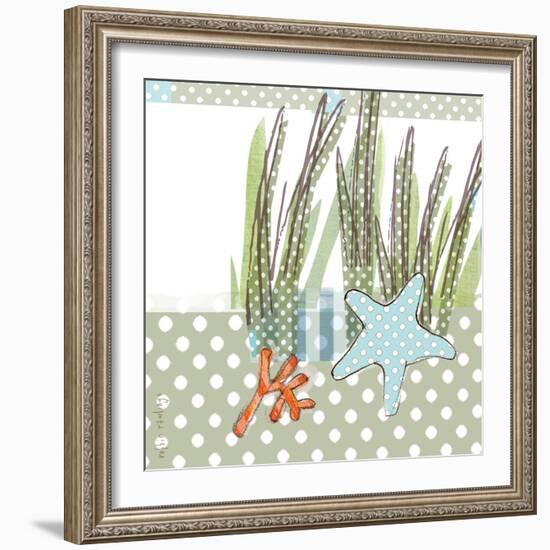 Seaside Dot - Shell-Robbin Rawlings-Framed Art Print