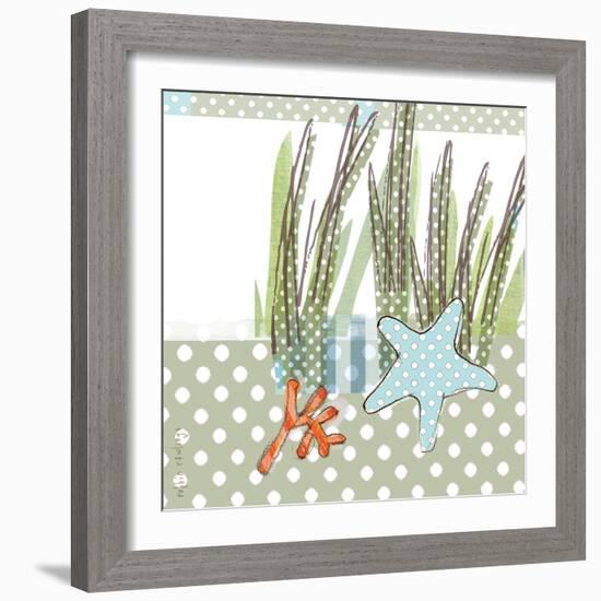 Seaside Dot - Shell-Robbin Rawlings-Framed Art Print