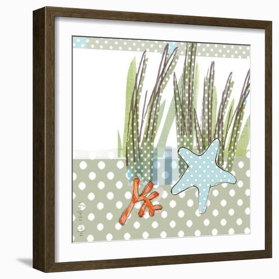 Seaside Dot - Shell-Robbin Rawlings-Framed Art Print