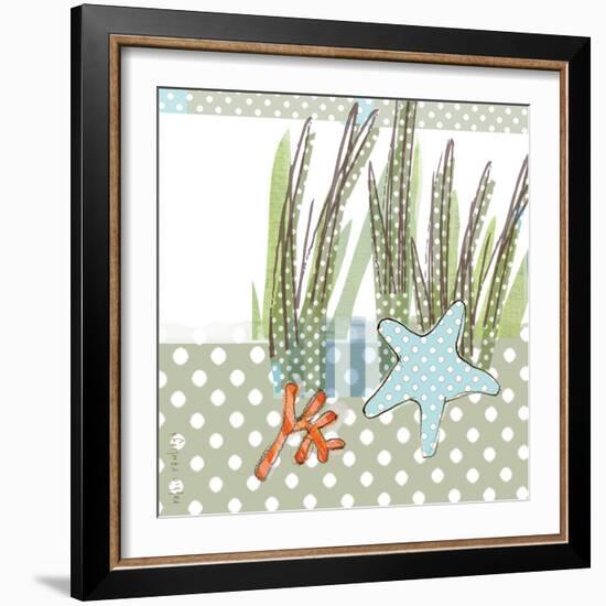 Seaside Dot - Shell-Robbin Rawlings-Framed Art Print