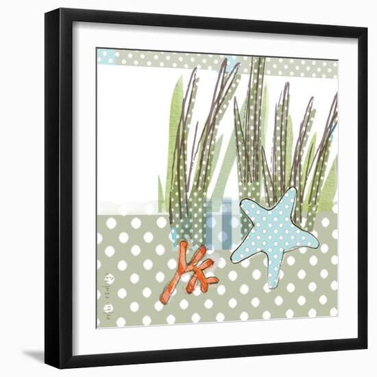 Seaside Dot - Shell-Robbin Rawlings-Framed Art Print