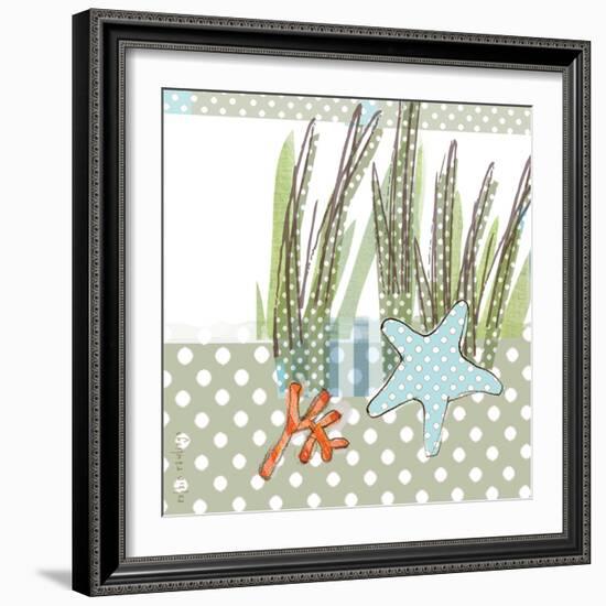 Seaside Dot - Shell-Robbin Rawlings-Framed Art Print