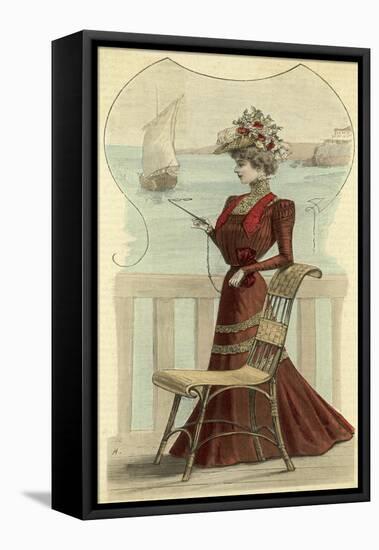 Seaside Dress 1890-null-Framed Stretched Canvas