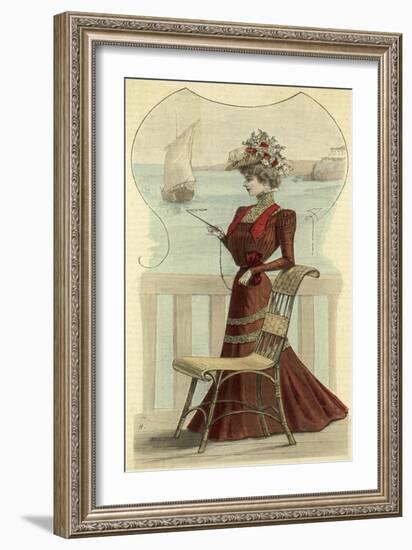 Seaside Dress 1890-null-Framed Art Print