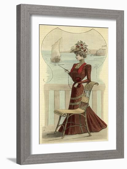 Seaside Dress 1890-null-Framed Art Print