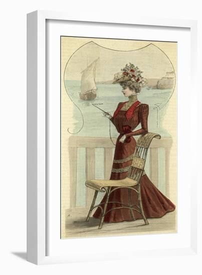 Seaside Dress 1890-null-Framed Art Print