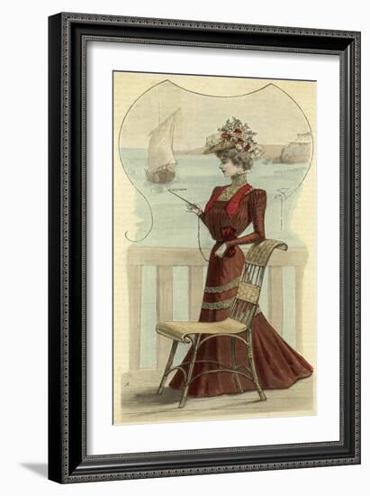 Seaside Dress 1890-null-Framed Art Print