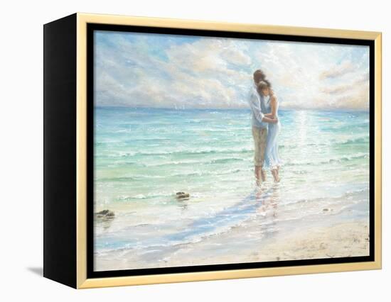 Seaside Embrace-Karen Wallis-Framed Stretched Canvas