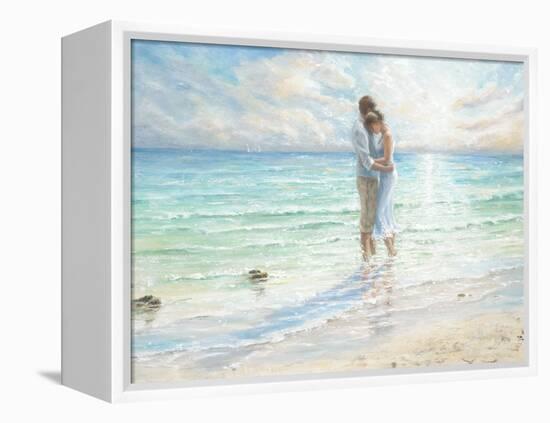 Seaside Embrace-Karen Wallis-Framed Stretched Canvas