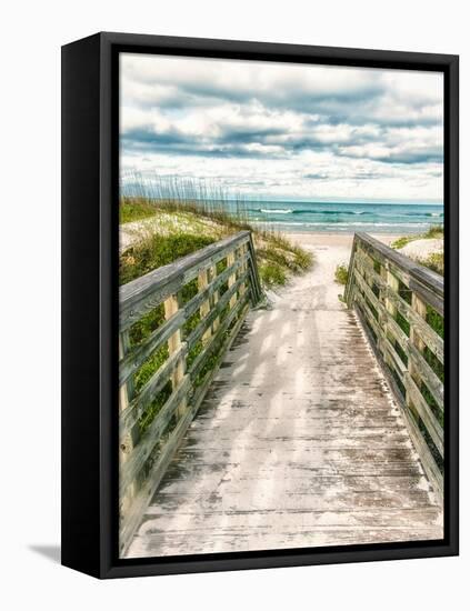 Seaside Entry-Mary Lou Johnson-Framed Stretched Canvas