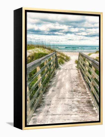 Seaside Entry-Mary Lou Johnson-Framed Stretched Canvas