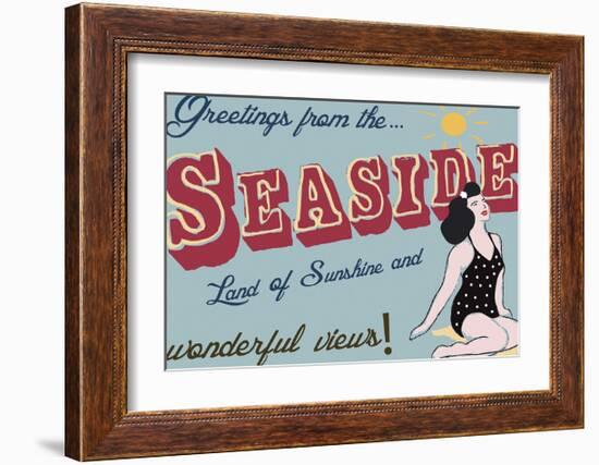 Seaside Greetings-The Vintage Collection-Framed Giclee Print