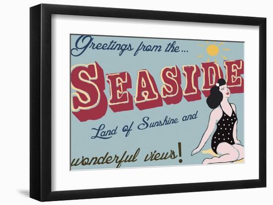 Seaside Greetings-The Vintage Collection-Framed Giclee Print