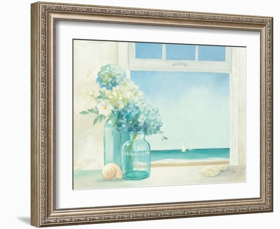 Seaside Hydrangea-null-Framed Art Print