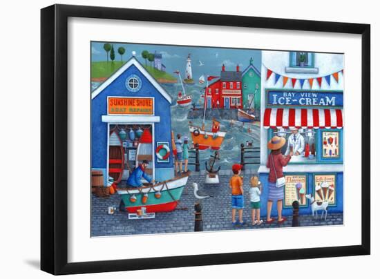 Seaside Ice Creams-Peter Adderley-Framed Art Print