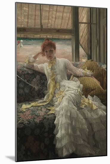 Seaside (July: Specimen of a Portrait), 1878 (Oil on Fabric)-James Jacques Joseph Tissot-Mounted Giclee Print