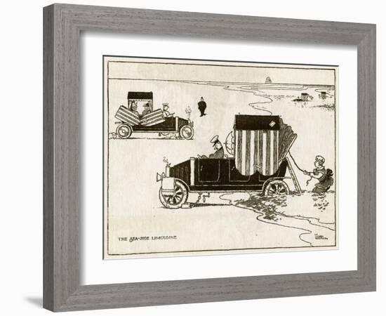 Seaside Limousine-William Heath Robinson-Framed Art Print