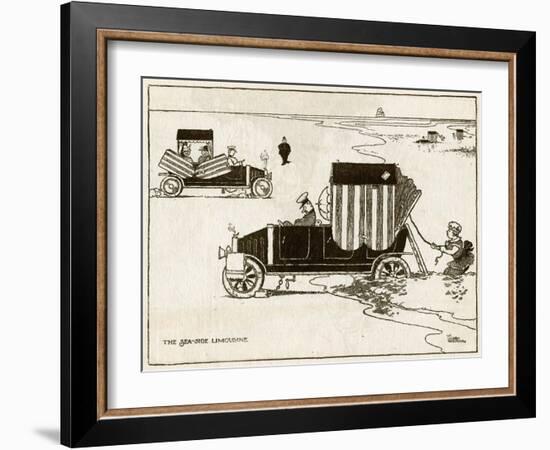 Seaside Limousine-William Heath Robinson-Framed Art Print