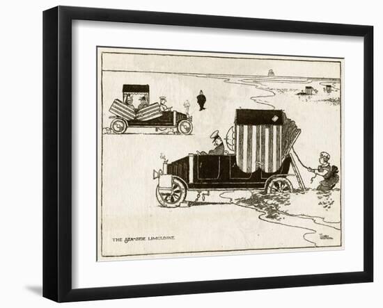 Seaside Limousine-William Heath Robinson-Framed Art Print