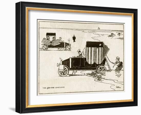 Seaside Limousine-William Heath Robinson-Framed Art Print