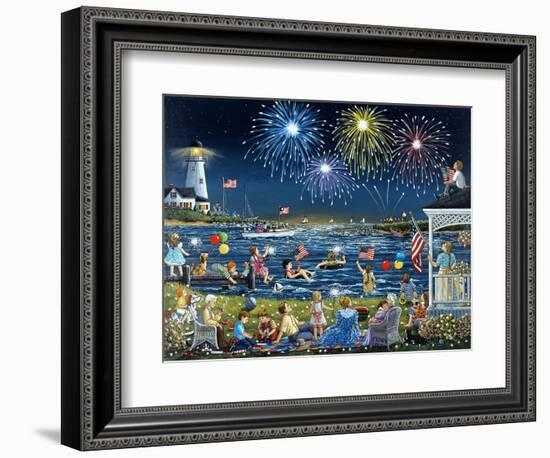 Seaside on the Fourth-Sheila Lee-Framed Giclee Print